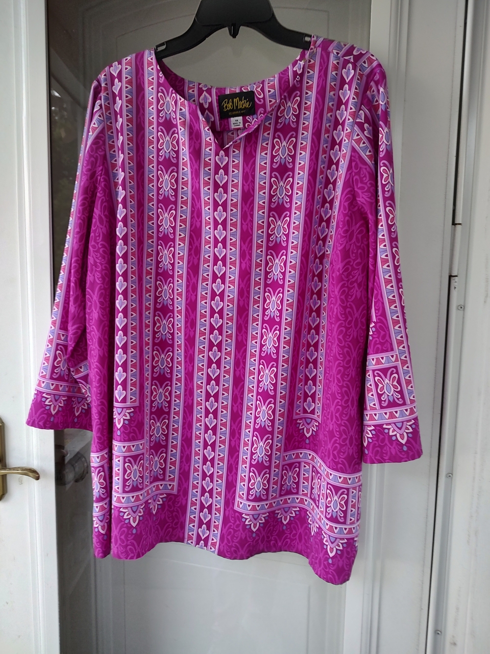Bob Mackie Pink Patterned Tunic